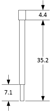 Dimensions of STS microarray pin